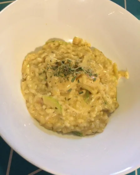 Risotto aux scampis et courgettes crémeux