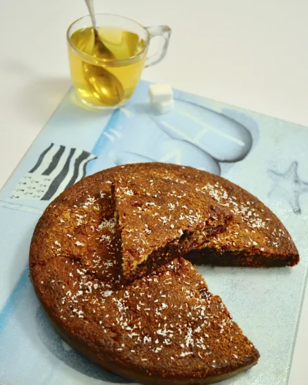 Gâteau au yaourt marbré à la framboise