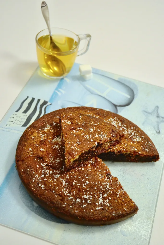 Gâteau au yaourt marbré à la framboise