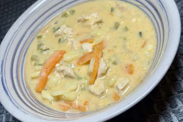 Waterzooi de poulet (crémeux, version courgette + pommes de terre