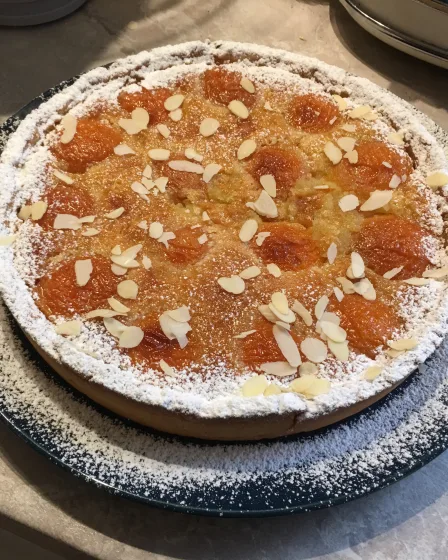 Tarte amandine aux abricots moelleuse et fruitée